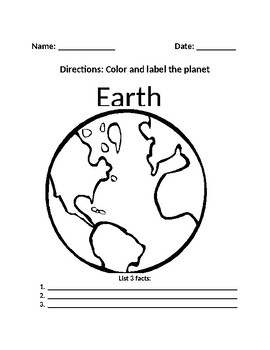 Preview of Planets Worksheets