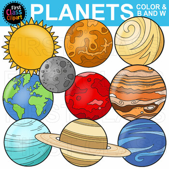 Preview of Planets and Solar System Clip Art