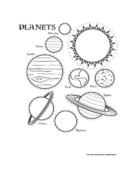 Preview of Planets and Solar System Coloring Activity!