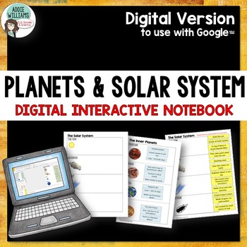 Preview of Planets and Solar System Interactive Notebook - Digital Version