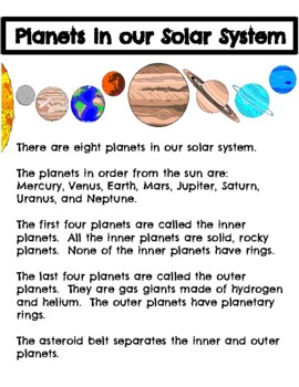 Planets in our Solar System by Caren's Classroom | TpT