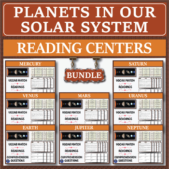Preview of Planets in our Solar System Series: Reading Centers Bundle