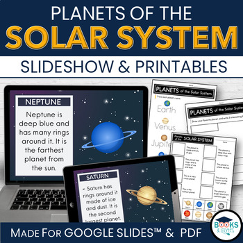 Preview of Planets in the Solar System - Space Lesson for Google Slides™ + Printables 