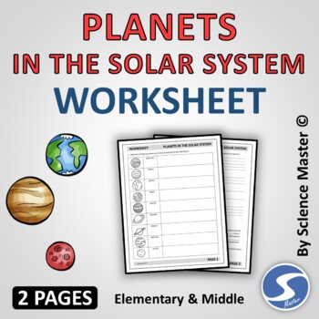 Planets in the Solar System Worksheet by Science Master | TPT