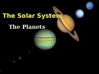 Preview of Planets of Our Solar System Power Point presentation the universe