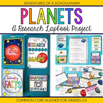 Preview of Planets of Solar System Research Lapbook Project - 3rd, 4th, 5th (Common Core)