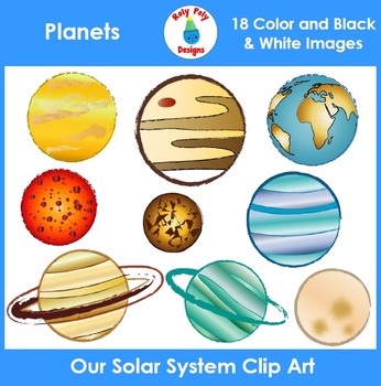 Preview of Planets of our Solar System Clip Art