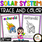 Planets of the Solar System Handwriting & Coloring Pages -