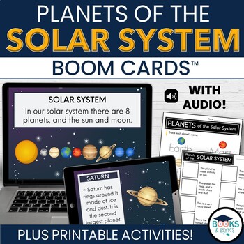 Preview of Planets in the Solar System Space Lesson: BOOM CARDS + Printable Activities
