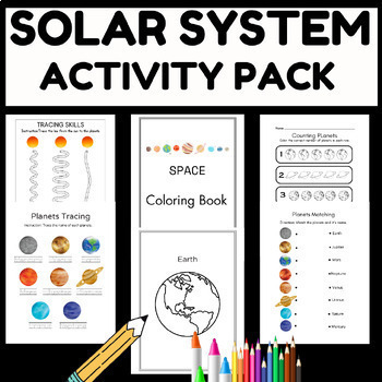 Preview of Planets of the Solar System Unit Activity Pack Printable Preschool Pre-K