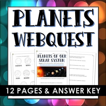 Preview of Planets of the Solar System - Webquest with Answer Key