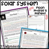 Planets of the Solar System Worksheets Project and Phases 
