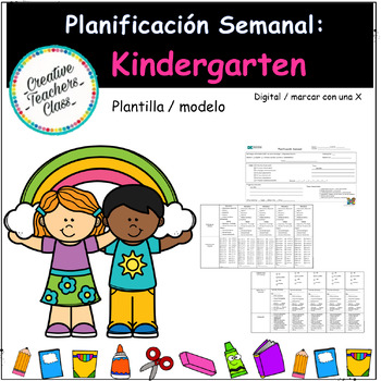 Preview of Planificación Semanal de Kinder