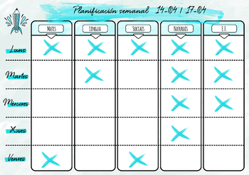 Preview of Planificación semanal