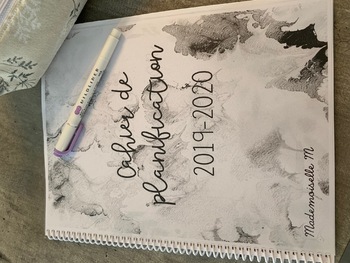 Preview of Planificateur 2019-2020 - Noir et blanc - Heures