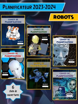 Preview of Planificateur - Guide de planification 2023-2024 - 5 périodes - Robots