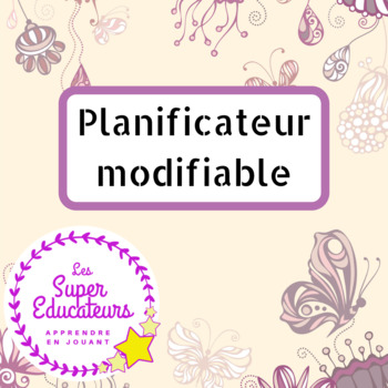 Preview of Planificateur modifiable boho chic - editable planner
