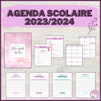 Preview of Planificateur pour enseignant (5 périodes) /Agenda for teacher 2023-2024