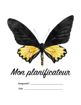 Preview of Planificateur pour enseignant papillons / French Teacher Planner Butterflies