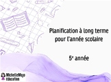 Planification pour l'année scolaire - 5e année