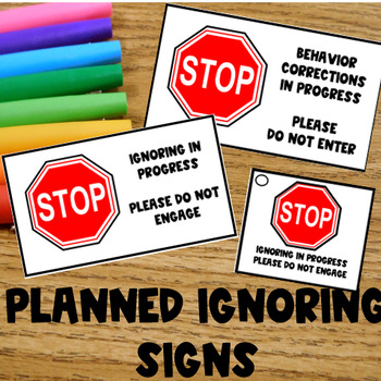 Preview of Planned Ignoring Sign