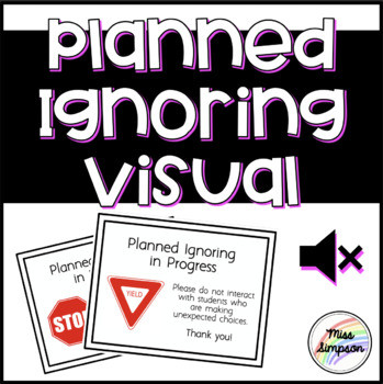 Preview of Planned Ignoring Visual (SPED)
