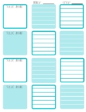 Planner Pages: teal