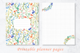 Planner Pages with Flowers and Cover / Mindful Teacher / T