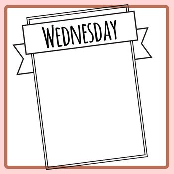 weekly schedule clipart