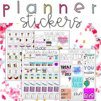 Planner Stickers by Type A in PreK | Teachers Pay Teachers