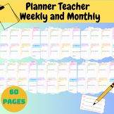 Planner Teacher  Digital Resources Weekly and Monthly  - 6