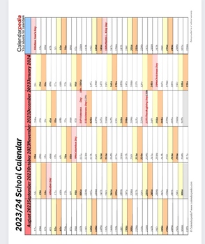 Preview of Planner calendar 2023-2024