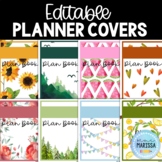 Teacher planner covers (Editable)