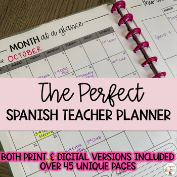 Preview of Planner for Spanish Teachers