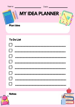 Preview of Planner for kids