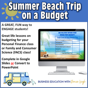 Preview of Planning A Beach Trip Budgeting Digital Activity | Personal Finance Class Lesson