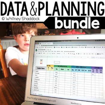 Preview of Student Data Tracking Sheets & Lesson Plan Templates for Google Drive BUNDLE