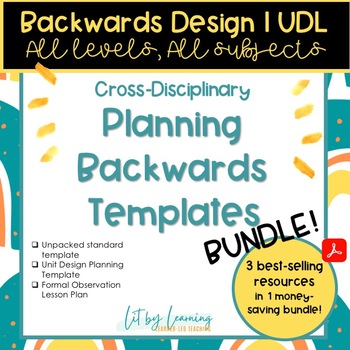 Preview of Planning Backwards Templates BUNDLE!