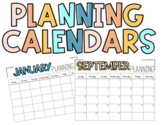 Planning Calendar Templates | Printable & Editable