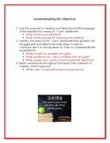 Planning - Communicating the Objective Teacher Process Handout