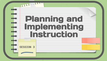 Preview of Planning & Implementing Instruction (PRAXIS 5362) STUDY COMPANION #3
