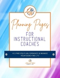 Planning Pages for Instructional Coaches