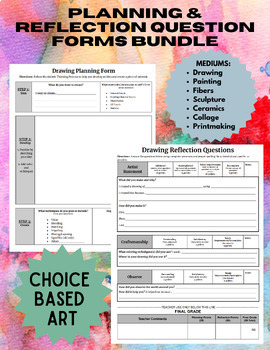 Preview of Planning & Reflection Question Forms Bundle (7 Mediums)