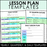 Planning Templates- Yearly, Quarterly, & Daily
