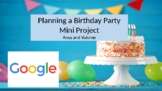 Planning a Birthday Party: 6th Grade Math Mini Project Sur