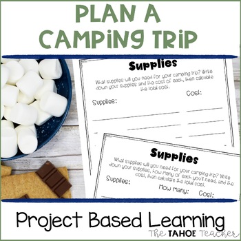 Preview of Planning a Camping Trip Project Based Learning Freebie