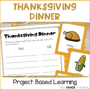 Preview of Planning a Thanksgiving Dinner Project Based Learning