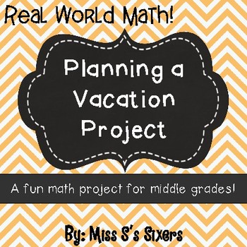 Preview of Vacation Math Project-  Distance Learning- Text Fillable!