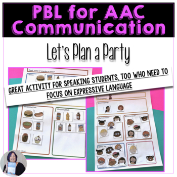 Preview of AAC Conversations Plan a Party Speech Therapy Activity Templates