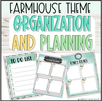 Preview of Planning for Home Learning: Farmhouse Theme (Freebie)